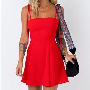 NWOT Princess Polly Eastwood River Mini Dress Red